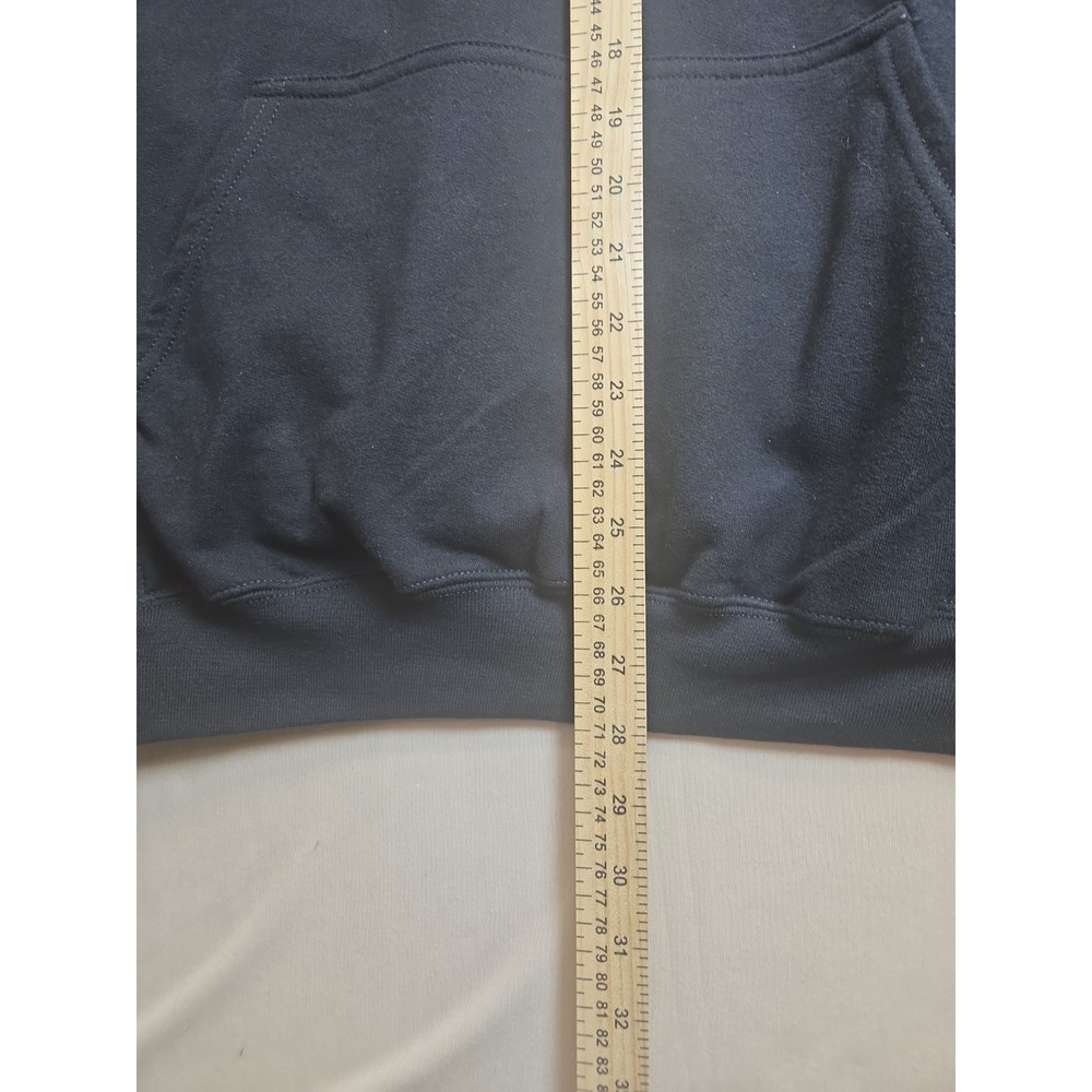 Gildan Black Mens Hooded Sweatshirt Long Sleeve Farm Built Rural XL NWT - Picture 6 of 8